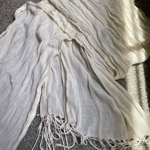 Ivory lightweight scarf